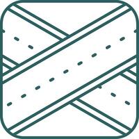 Overpass Line Gradient Green Icon vector