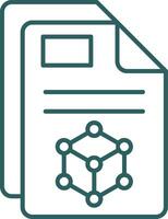 3d Line Gradient Green Icon vector