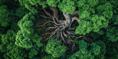 AI generated The resilience of nature in the face of environmental challenges. The regenerative power of ecosystems, emphasizing the importance of protecting and restoring our planet photo