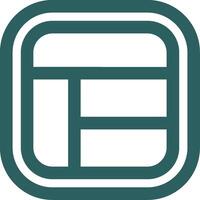 Layout Line Gradient Green Icon vector