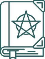 Tanakh Line Gradient Green Icon vector