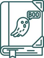 Spooky Line Gradient Green Icon vector