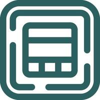 Layout Line Gradient Green Icon vector