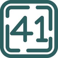 Forty One Line Gradient Green Icon vector