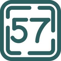 Fifty Seven Line Gradient Green Icon vector