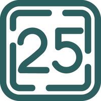 Twenty Five Line Gradient Green Icon vector