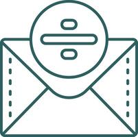 Divide Line Gradient Green Icon vector
