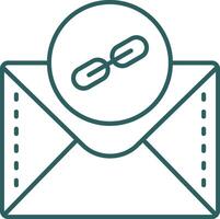 Link Line Gradient Green Icon vector