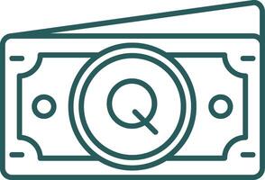 Quetzal Line Gradient Green Icon vector