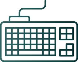 Keyboard Line Gradient Green Icon vector