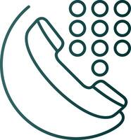 Dial Line Gradient Green Icon vector