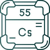 Cesium Line Gradient Green Icon vector