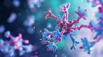 AI generated Antigen and Antibody Medical Background. Antibodies Immunology and Immunoglobulin photo