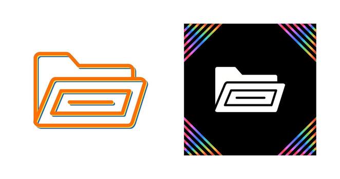 abierto archivo carpeta vector icono