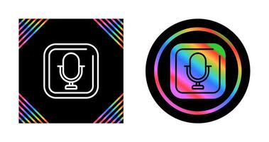 Microphone Square Vector Icon