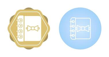 Notebook with Ribbon Vector Icon