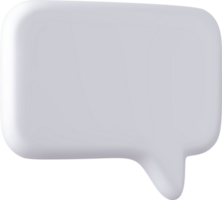 3d Blank speech bubble pin png