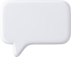 3d Blank speech bubble pin png