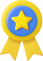 3d Winner medal with ribbon. png