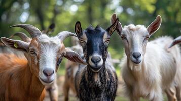 AI generated A group of goats photo