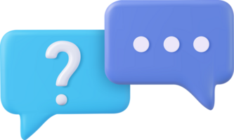 3d rendering faq icon, png