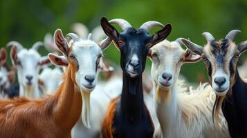 AI generated A group of goats photo