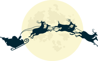 silhouette illustration de Père Noël png