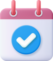 3d Calendar assignment icon png