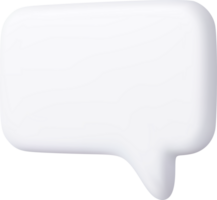 3d Blank speech bubble pin png