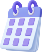 3d Calendar assignment icon png