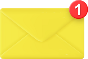 3d Gesloten mail envelop icoon png