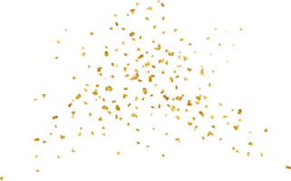 Falling shiny golden confetti png