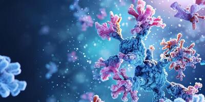 AI generated Antigen and Antibody Medical Background. Antibodies Immunology and Immunoglobulin photo