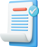 3d White paper task management todo check list png