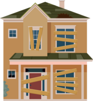 Old abandoned house cartoon png