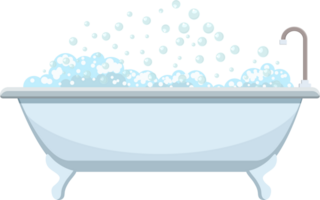 Modern bath isolated on background. png