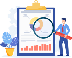 homme travail sur Les données une analyse png