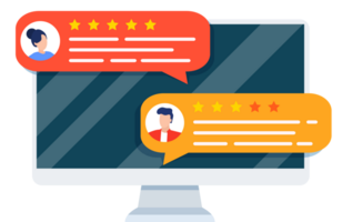 Review rating testimonials online png