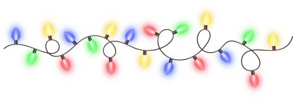 Natal cor luzes png