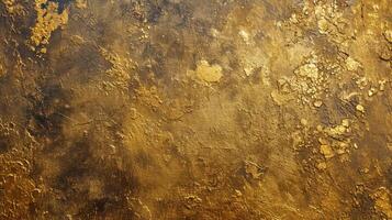 AI generated Texture of golden decorative plaster or concrete. Abstract grunge background for design. photo