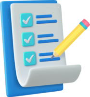 3d paper task management todo check list png