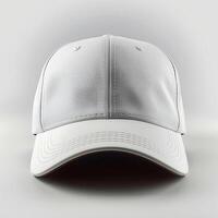 AI generated Classic white baseball cap stands out against clean white background For Social Media Post Size photo