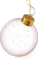 3d Realistic glass christmas balls png