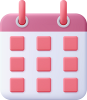 3d calendario asignación icono png