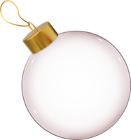 3d Realistic glass christmas balls png