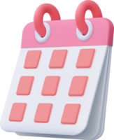 3d kalender uppdrag ikon png