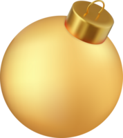 3d guld jul boll png