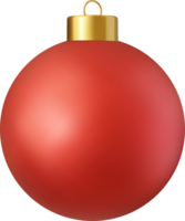 3d rojo Navidad pelota png