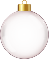 3d Realistic hanging glass christmas balls png