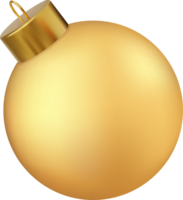 3d Gold Christmas ball png